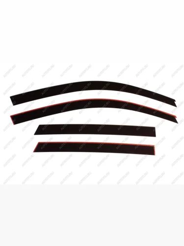  Дефлекторы окон 2D Стрелка11 (черные) Mitsubishi ASX (2010-2012) дорестайлинг