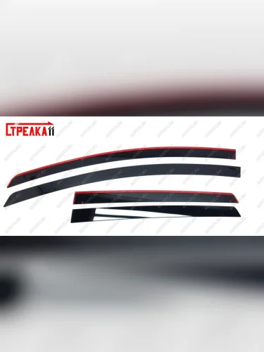Дефлекторы окон 2D (Япония) Стрелка11 (черные) Nissan Note 2 E12 рестайлинг (2016-2020)