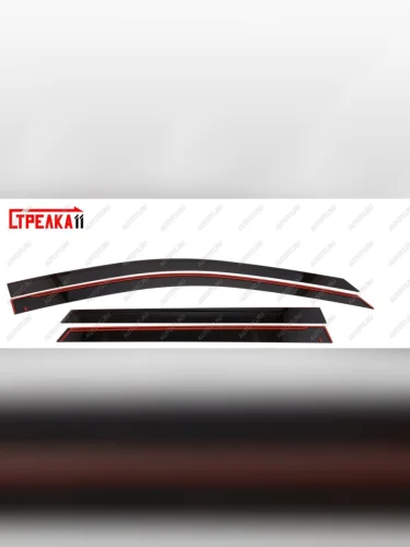 Дефлекторы окон 2D Стрелка11 (черные) Peugeot 5008 T87 дорестайлинг (2017-2020)