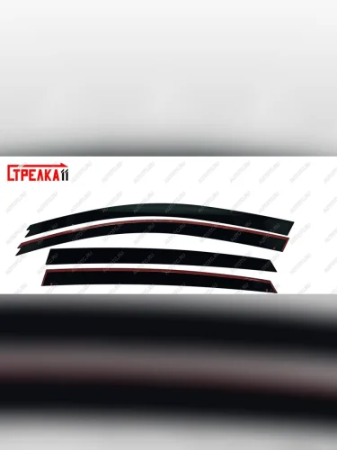 Дефлекторы окон 2D Стрелка11 (черные) Renault Arkana (2019-2025)