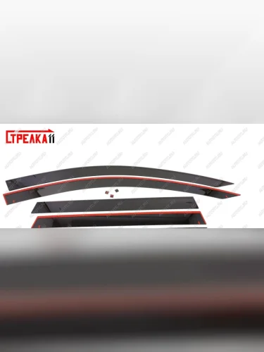 Дефлекторы окон 2D Стрелка11 (черные) Renault Duster HS дорестайлинг (2010-2015)
