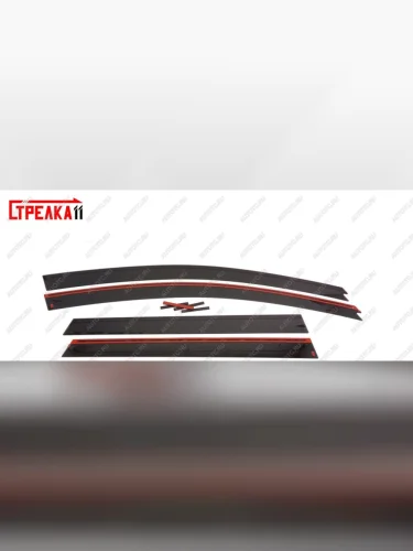 Дефлекторы окон 2D Стрелка11 (черные) Renault Duster HM рестайлинг (2021-2024)