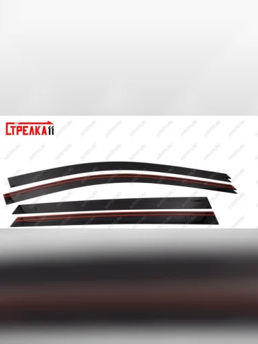 Дефлекторы окон 2D Стрелка11 (черные) Renault Koleos 2 (2016-2025)