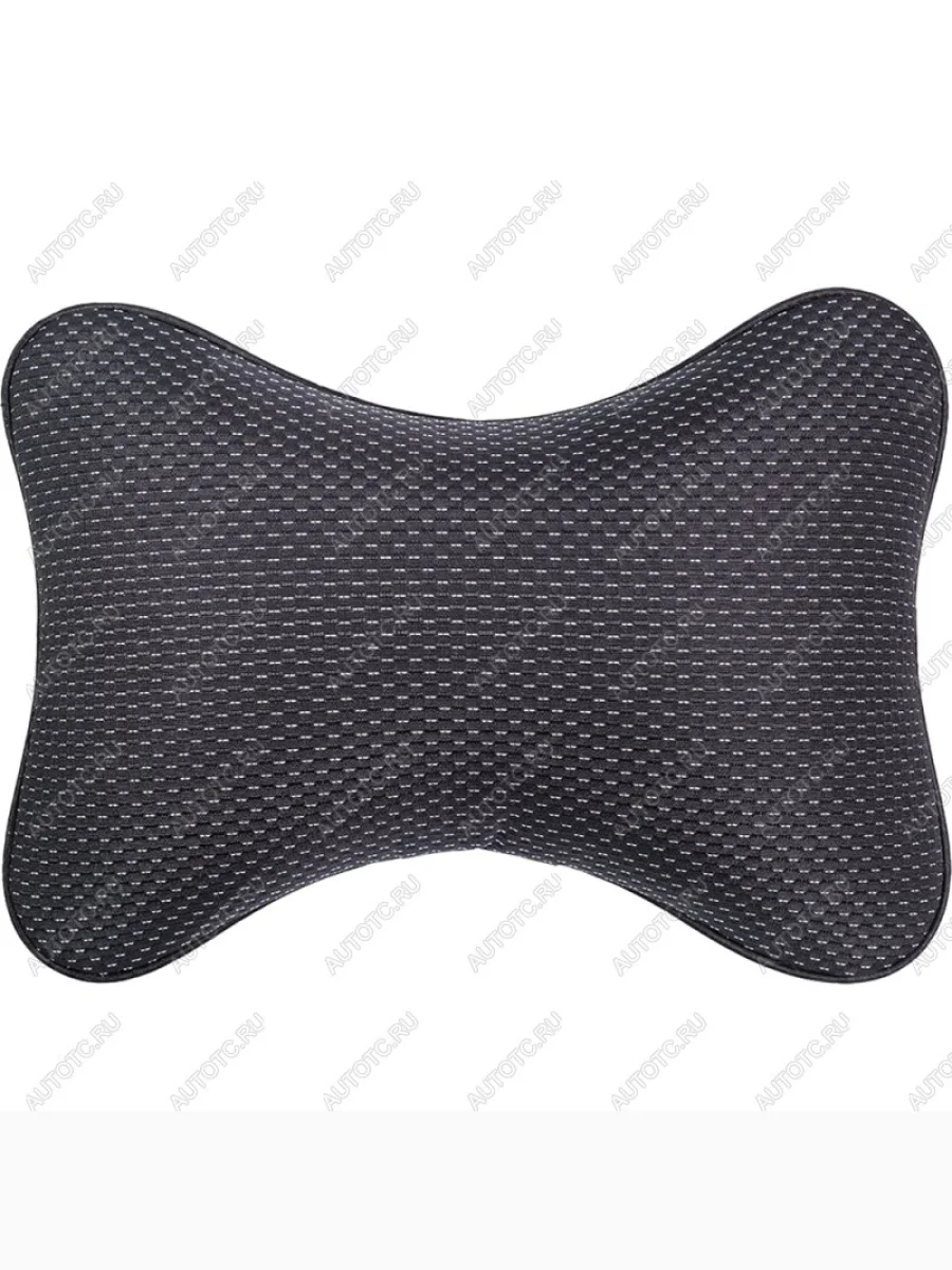 Подушка-косточка (жаккард) Lord Autofashion Mitsubishi Lancer 10 CY седан дорестайлинг (2007-2010) (черный, строчка Ёж белая)  с доставкой в г. Керчь