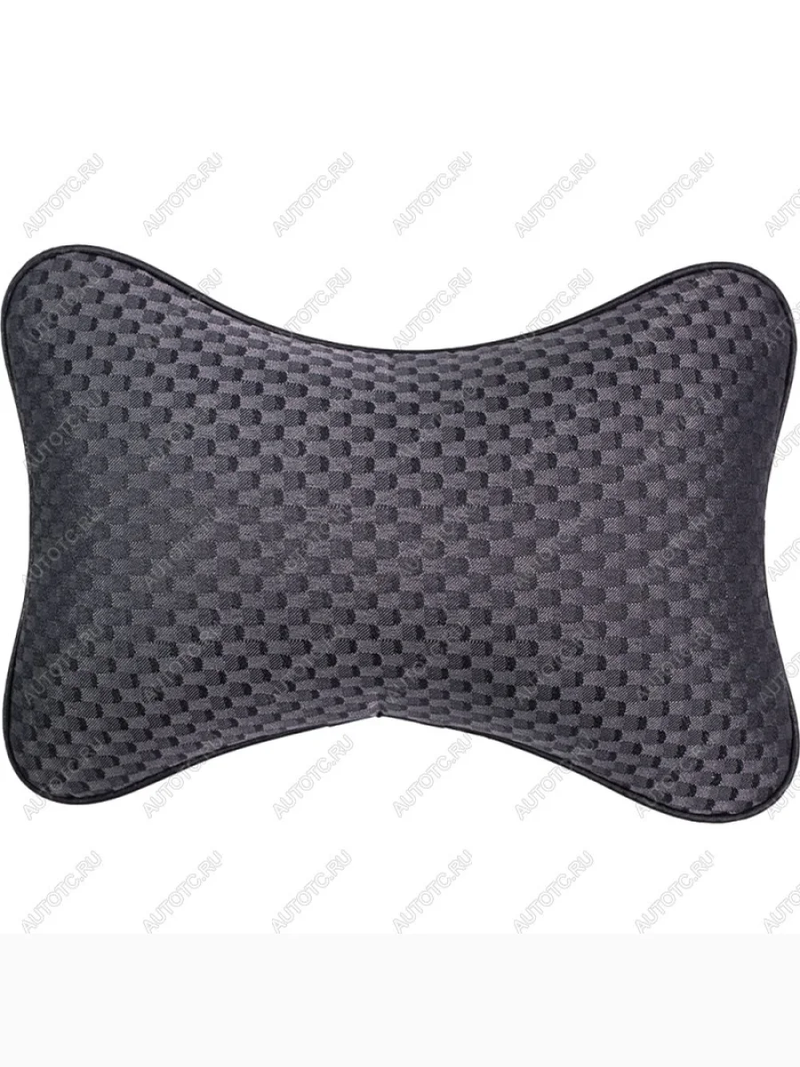 Подушка-косточка (жаккард) Lord Autofashion Chevrolet Tahoe K2UC (2014-2021) (черный, строчка Стежок серая)