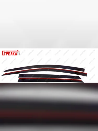Дефлекторы окон 2D Стрелка11 (черные) Changan UNI-T рестайлинг (2023-2025)
