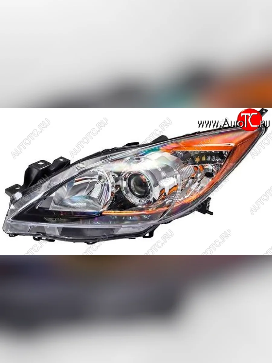 Левая фара (линзован, под корректор) DEPO Mazda 3/Axela BL дорестайлинг седан (2009-2011)  в Воронеже Воронежской области