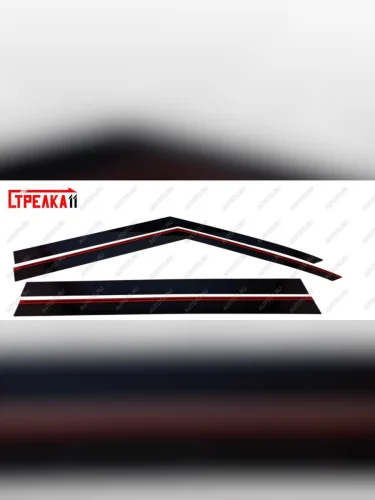 Дефлекторы окон 2D Стрелка 11 (черные) Jetour T9 (2024-2025)
