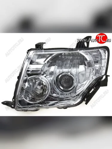 Левая фара (ксенон, под корректор) DEPO Mitsubishi Pajero 4 V90 дорестайлинг (2006-2011)