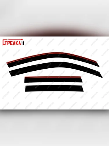 Дефлекторы окон 2D Стрелка11 (черные) Suzuki Vitara LY дорестайлинг (2015-2019)