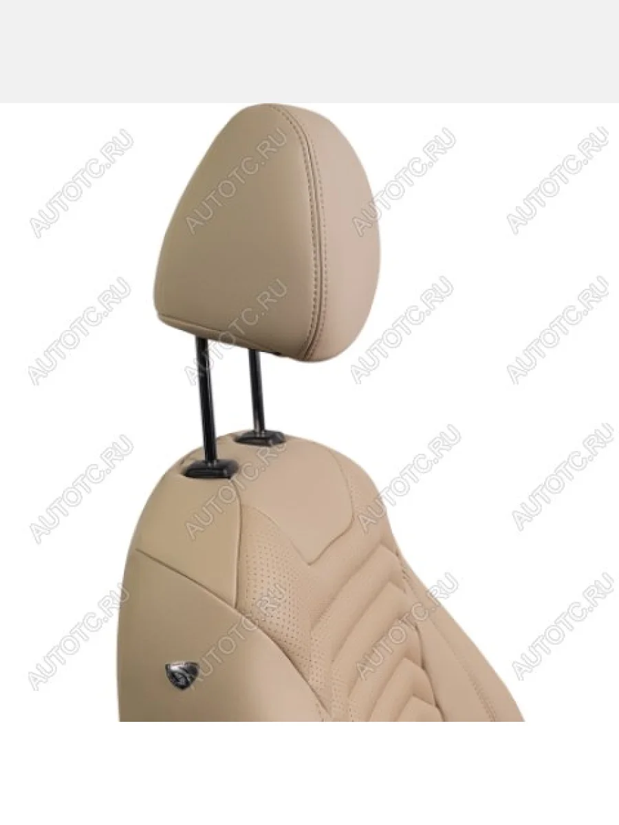 Комплект чехлов для сидений (РЗС 60/40 3Г Орегон) БАЙРОН ст ПРЕЗИДЕНТ Lord Autofashion Mitsubishi ASX дорестайлинг (2010-2012) (бежевый, встака бежевая, строчка бежевая)  в Перми Пермском крае