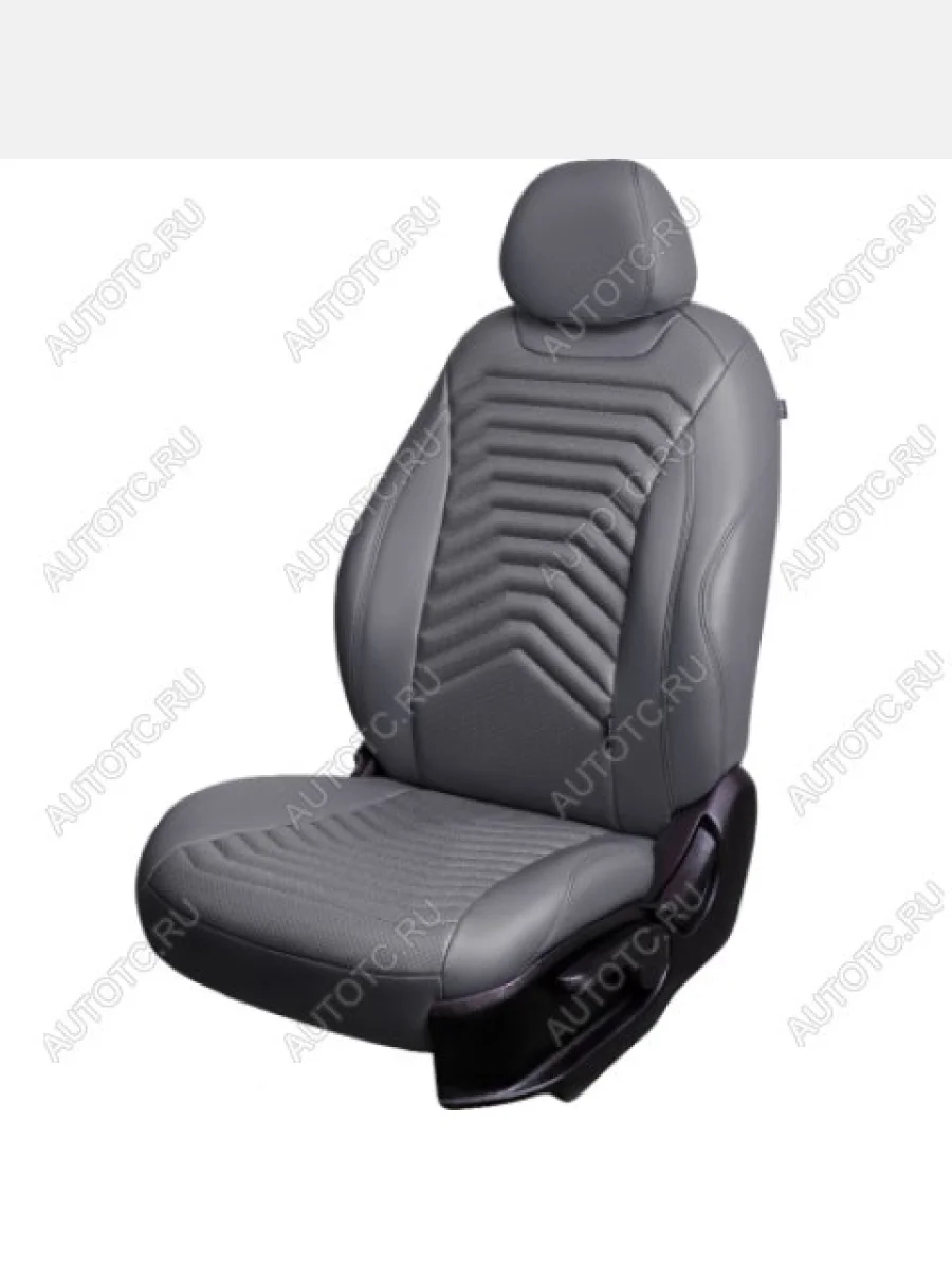 Комплект чехлов для сидений (РЗС 60/40 3Г Орегон) БАЙРОН ст ПРЕЗИДЕНТ Lord Autofashion Mitsubishi ASX дорестайлинг (2010-2012) (серый, вставка серая+темно-серая, строчка темно-серая)  в Перми Пермском крае