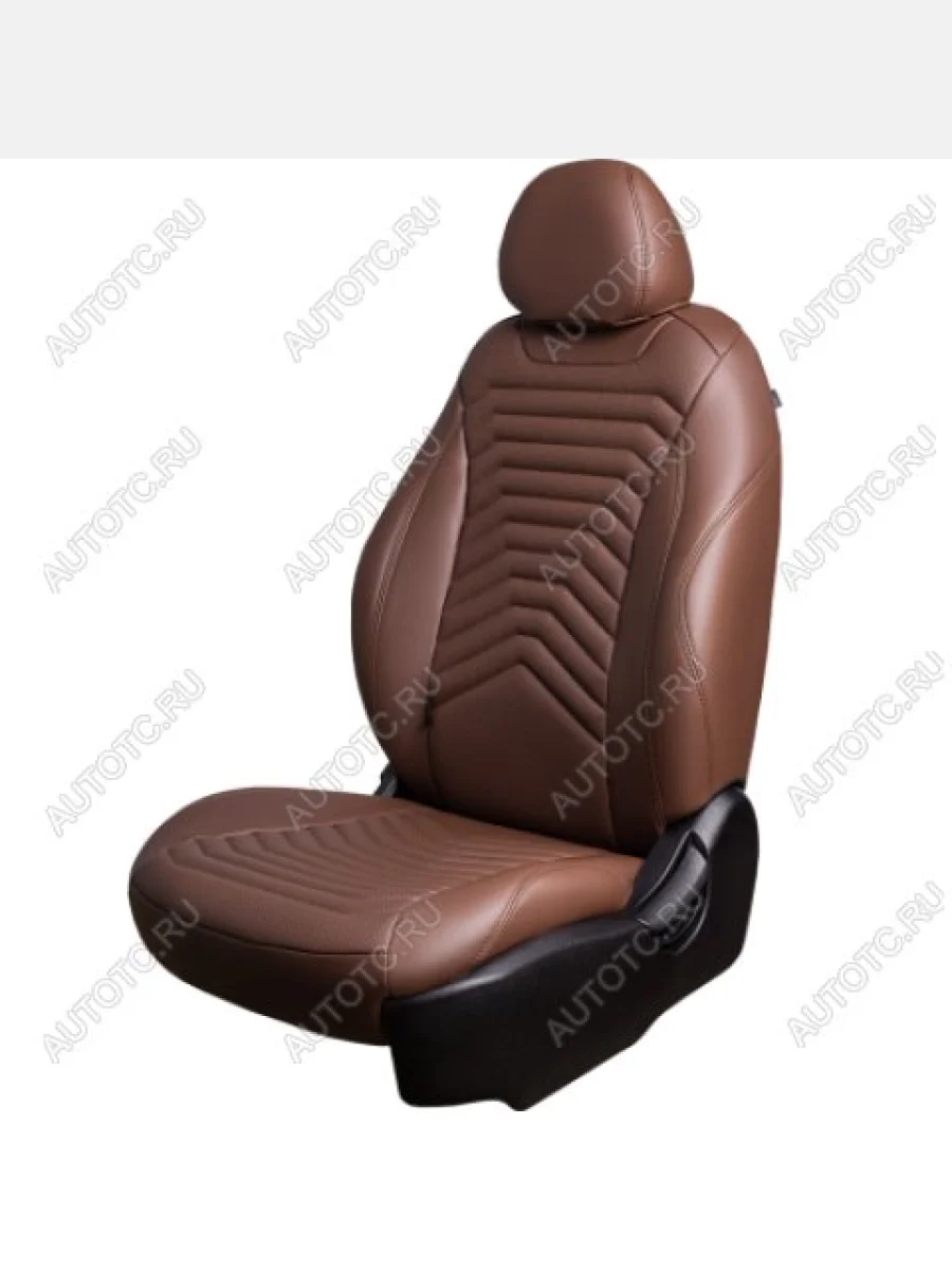 Комплект чехлов для сидений (РЗС 60/40 3Г Орегон) БАЙРОН ст ПРЕЗИДЕНТ Lord Autofashion Mitsubishi ASX дорестайлинг (2010-2012) (темно-коричневый, вставка темно-коричневая+коричневая, строчка коричневая)  в Перми Пермском крае