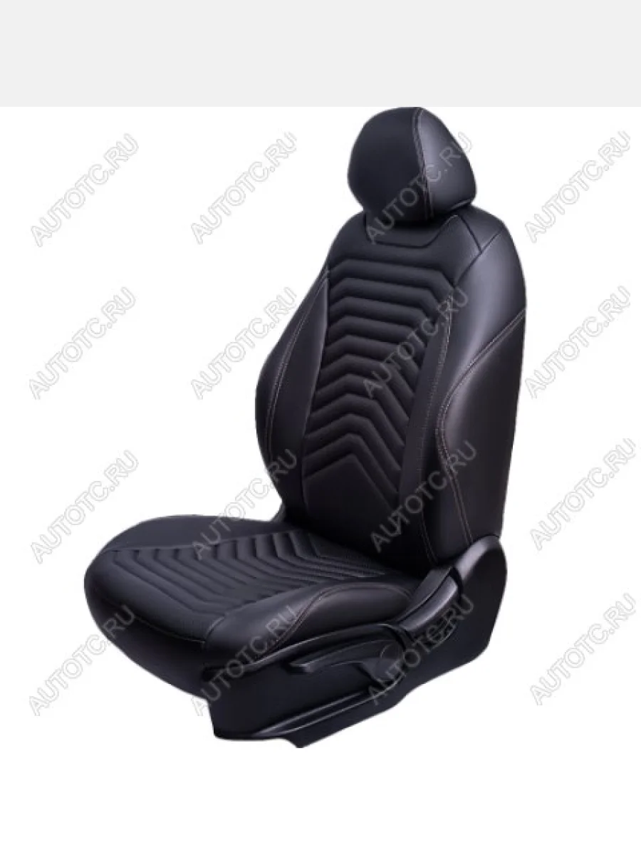 Комплект чехлов для сидений (РЗС 60/40 3Г Орегон) БАЙРОН ст ПРЕЗИДЕНТ Lord Autofashion Mitsubishi ASX дорестайлинг (2010-2012) (черный, вставка черная, строчка бежевая)  в Перми Пермском крае