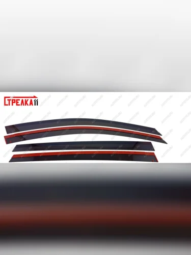 Дефлекторы окон 2D Стрелка11 (черные) Toyota RAV4 XA40 5 дв. рестайлинг (2015-2019)