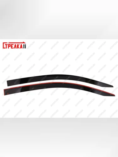 Дефлекторы окон 2D Стрелка11 (черные) Volkswagen Passat B6 универсал (2005-2010)