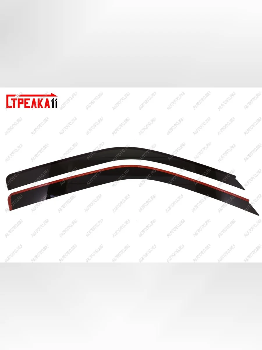 Дефлекторы окон 2D Стрелка11 Volkswagen Transporter T5 рестайлинг (2009-2015) (черные)  в Перми Пермском крае