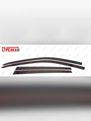 Дефлекторы окон 2D Стрелка11 (черные) Volkswagen Tiguan Mk2 дорестайлинг (2016-2020)