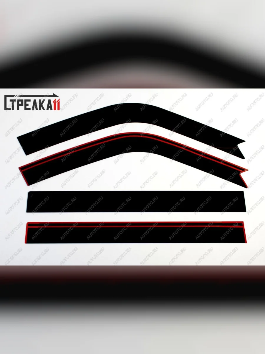 Дефлекторы окон 2D Стрелка11 Уаз Патриот 3163 5 дв. дорестайлинг (2005-2013) (черные)  в Воронеже Воронежской области