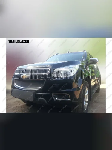 Защита радиатора (низ) Стрелка11 Стандарт (хром) Chevrolet Trailblazer GM800 дорестайлинг (2012-2016)