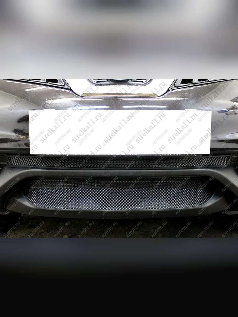 Защита радиатора (середина) Стрелка11 Стандарт  Nissan Juke (2014-2020) 1 YF15 (черная)  в Воронеже Воронежской области