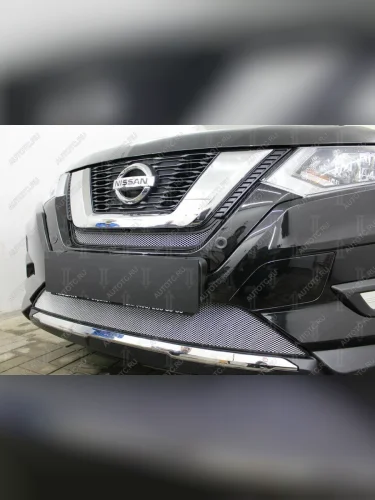 Защита радиатора (низ) Стрелка11 Стандарт (хром) Nissan X-trail 3 T32 рестайлинг (2017-2022)