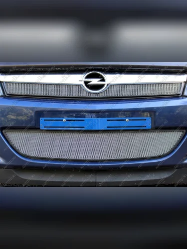 Защита радиатора (низ) Стрелка11 Стандарт (хром) Opel Astra H универсал рестайлинг (2007-2015)