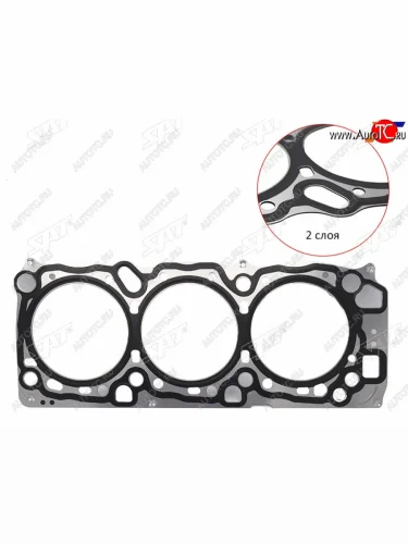 Прокладка ГБЦ RH=LH металл 6G74 3,5 SAT Mitsubishi Montero  V60 - Pajero  3 V60
