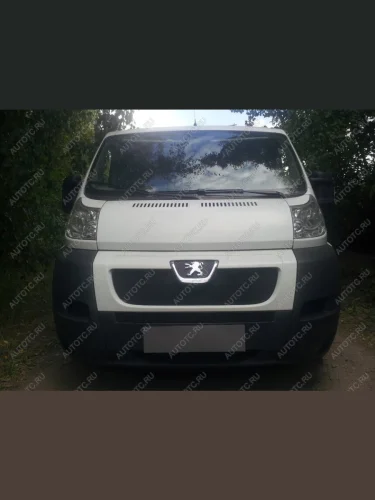 Защита радиатора (низ) Стрелка11 Стандарт (черная) Peugeot Boxer 250 (2006-2014)