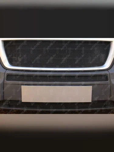 Защита радиатора (верх) Стрелка11 Стандарт (черная) Peugeot Boxer 290 (2014-2025)