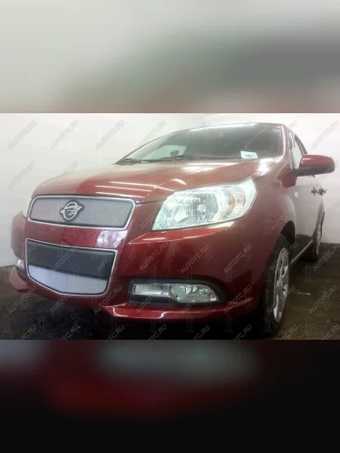 Защита радиатора (верх) Стрелка11 Стандарт (хром) Ravon Nexia R3 (2016-2020)