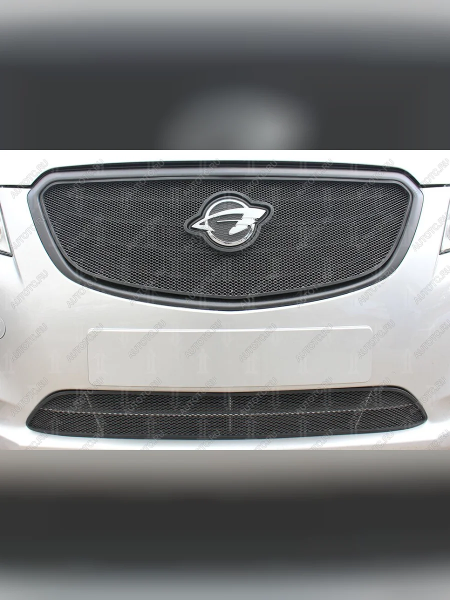 Защита радиатора (низ) (кроме Элеганс) Стрелка11 Стандарт Ravon R2 (2016-2025) (черная)  в Перми Пермском крае