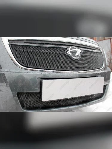 Защита радиатора (низ) Стрелка11 Стандарт (черная) Ravon R4 (2016-2020)