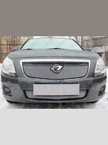 Защита радиатора (низ) Стрелка11 Стандарт (хром) Ravon R4 (2016-2020)