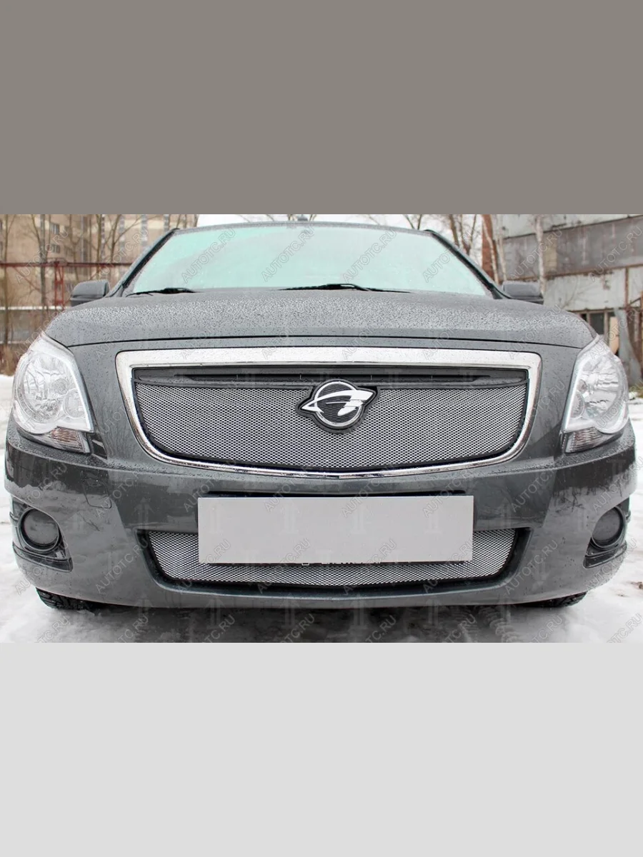 Защита радиатора (низ) Стрелка11 Стандарт Ravon R4 (2016-2020) (хром)  с доставкой в г. Пермь