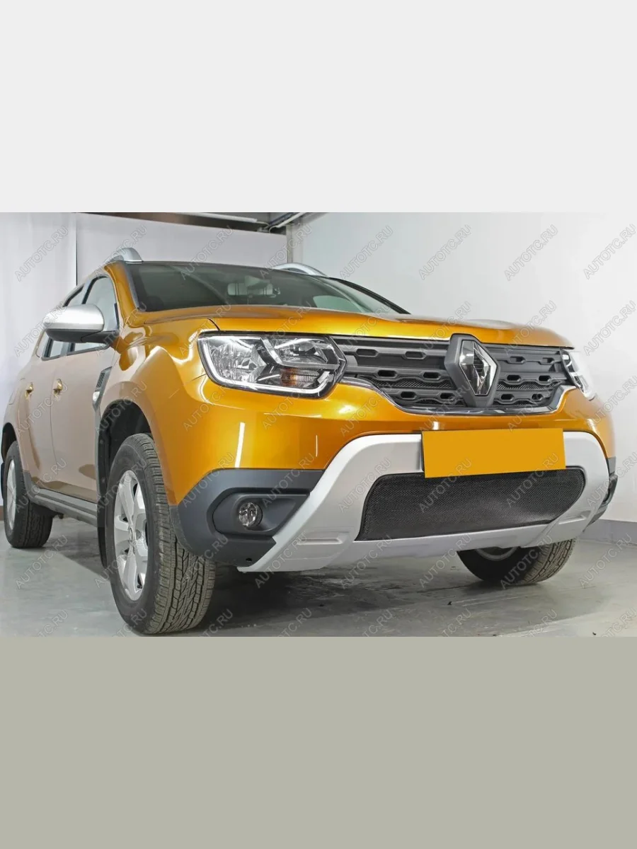 Защита радиатора (низ) Стрелка11 Стандарт Renault Duster HM рестайлинг (2021-2024) (черная)  в Керчи Республика Крым