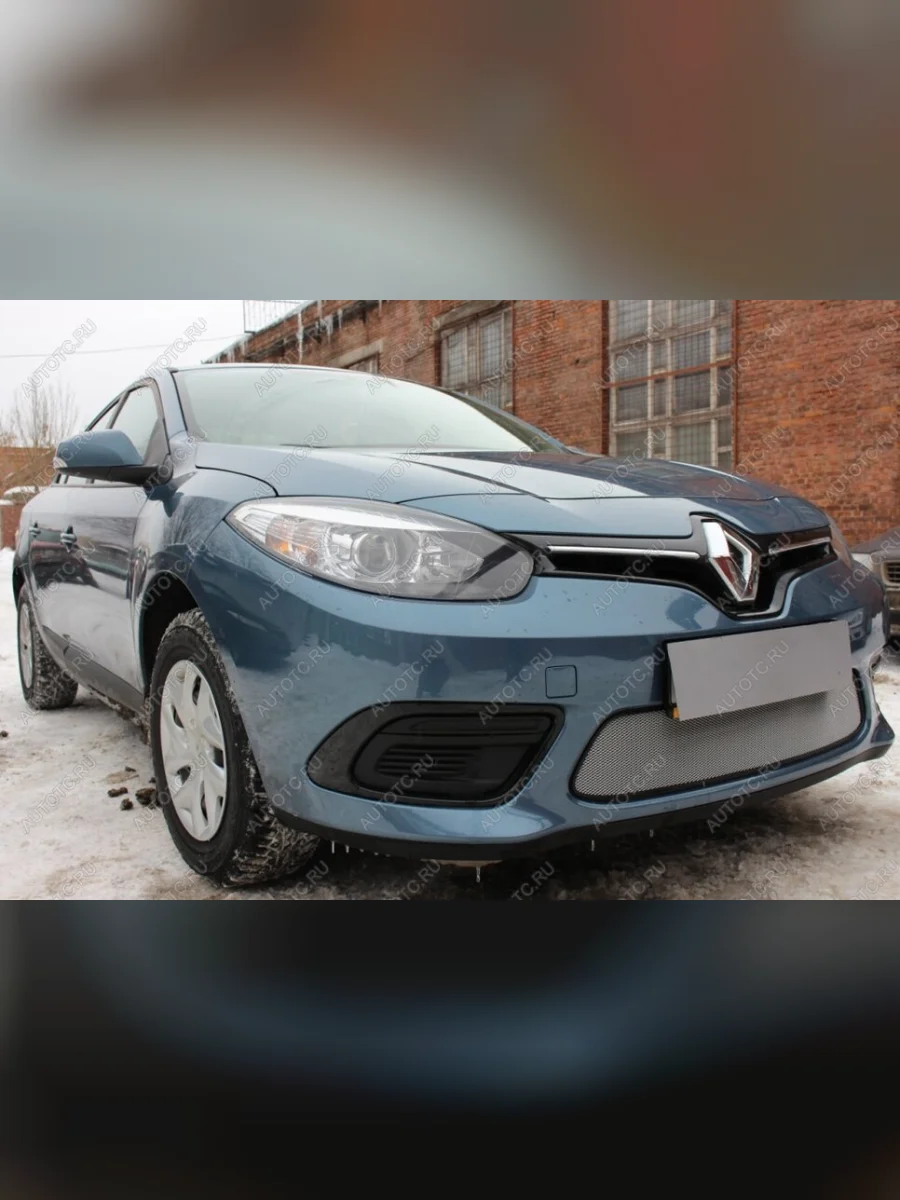 Защита радиатора (верх) Стрелка11 Стандарт Renault Fluence рестайлинг (2012-2016) (хром)  в Керчи Республика Крым