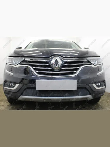 Защита радиатора Стрелка11 Стандарт (черная) Renault Koleos 2 (2016-2025)