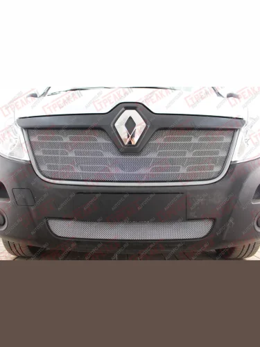 Защита радиатора (верх) Стрелка11 Стандарт (хром) Renault Master  FV,JV (2014-2018) фургон 1-ый рестайлинг