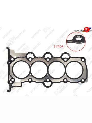 Прокладка ГБЦ металл DYG Hyundai Solaris RBr седан дорестайлинг (2010-2014)
