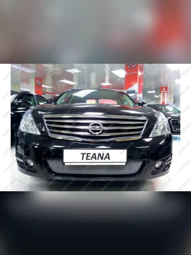 Защита радиатора Стрелка11 Стандарт (хром) Nissan Teana 2 J32 дорестайлинг (2008-2011)