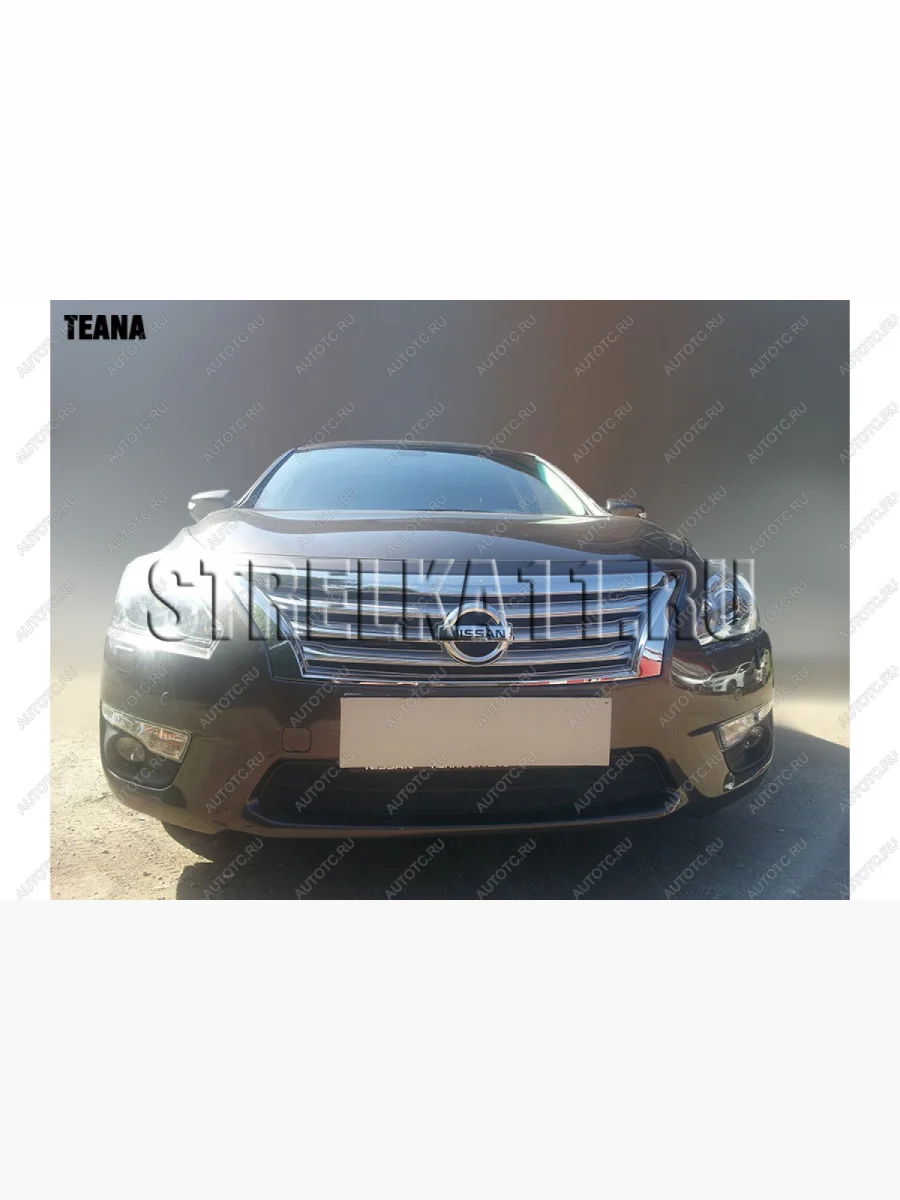 Защита радиатора Стрелка11 Стандарт  Nissan Teana (2014-2020) 3 L33 (черная)  в Воронеже Воронежской области