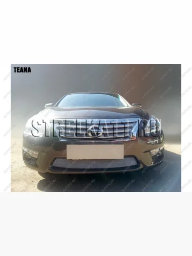 Защита радиатора Стрелка11 PREMIUM (хром) Nissan Teana 3 L33 дорестайлинг (2014-2020)
