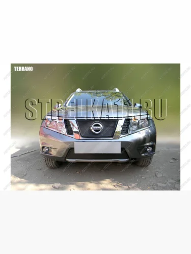 Защита радиатора (низ) Стрелка11 Стандарт (черная) Nissan Terrano D10 дорестайлинг (2013-2016)