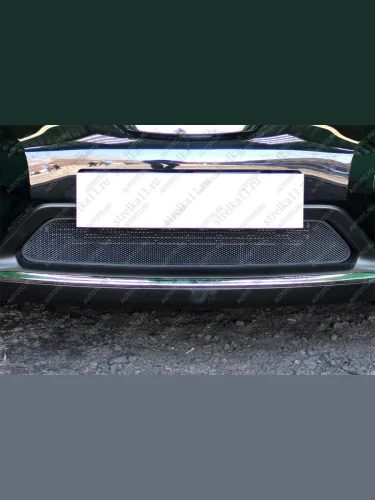 Защита радиатора (низ) Стрелка11 Стандарт (черная) Nissan X-trail 3 T32 дорестайлинг (2013-2018)