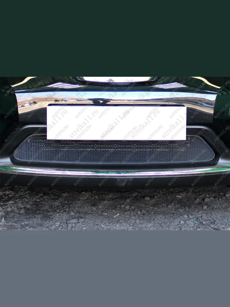 Защита радиатора (низ) Стрелка11 Стандарт Nissan X-trail 3 T32 дорестайлинг (2013-2018) (черная)  в Самаре Самарской области