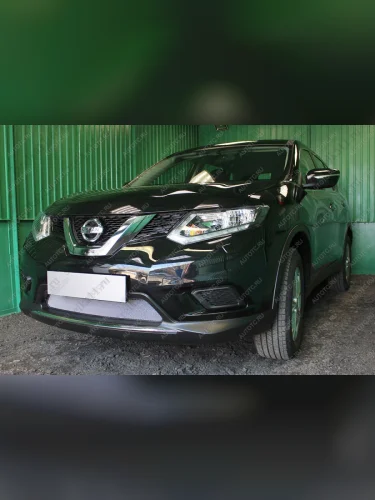 Защита радиатора PREMIUM (хром) Nissan X-trail 3 T32 дорестайлинг (2013-2018)
