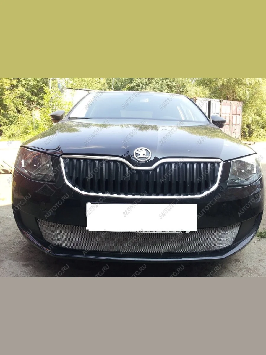 Защита радиатора (Active) Стрелка11 Стандарт Skoda Octavia A7 дорестайлинг универсал (2012-2017) (хром)  в Перми Пермском крае