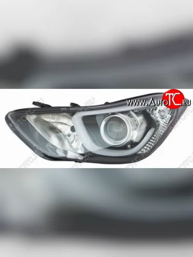 Левая фара (под корректор, диодная) DEPO Hyundai Elantra MD рестайлинг (2013-2016)