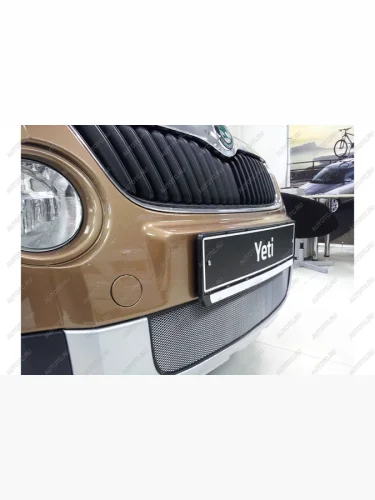 Защита радиатора Стрелка11 Стандарт (хром) Skoda Yeti (2009-2013)